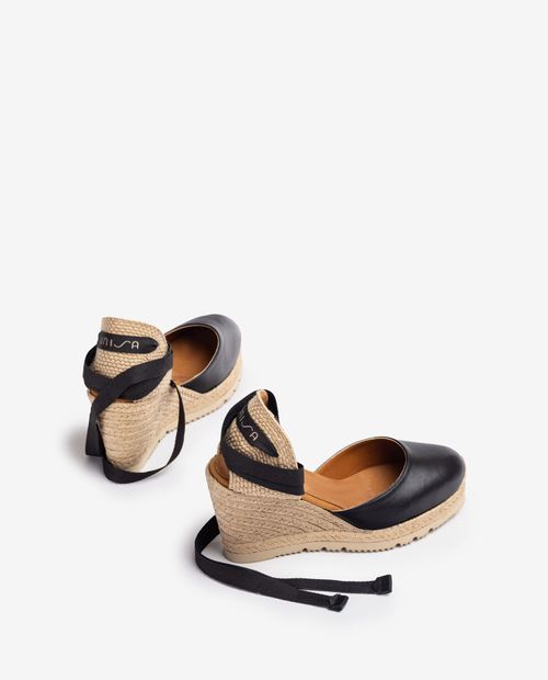 UNISA Ankle-tie espadrille made in leather CARNOT_24_RK Bronce 2