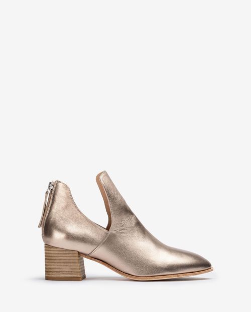 UNISA Metallic effect leather ankle boot MULERE_23_LMT Bronce 2