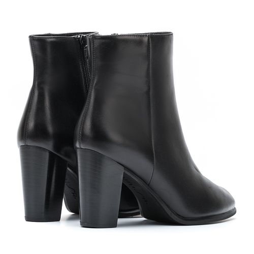 UNISA Leather booties wooden heel UGO_NE black 2