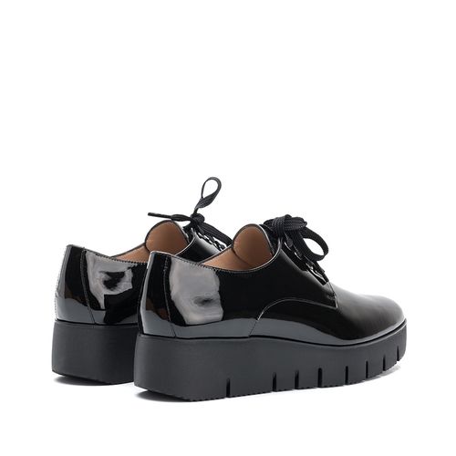 UNISA Black patent leather Derby shoe CALER_F18_PA black 2