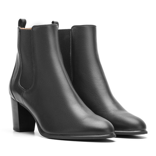 UNISA Leather Chelsea booties with heel MISTER_NT black 2