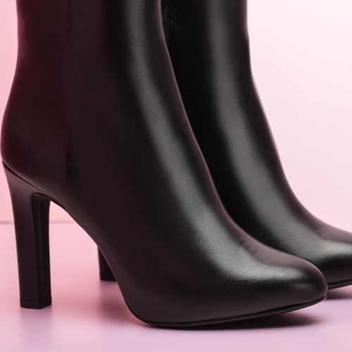 UNISA High heel leather booties  PAULOS_NA black 2