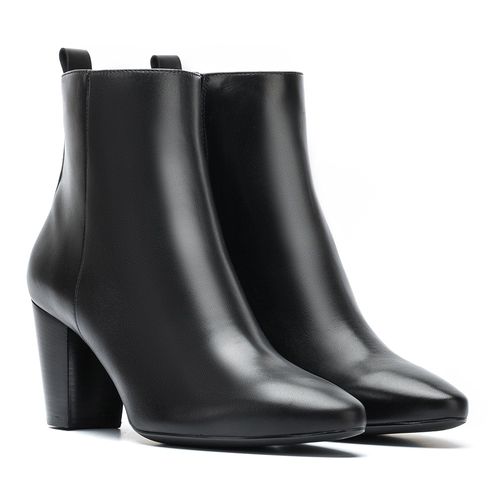 UNISA Black leather booties with heel NOVELDA_NA black 2