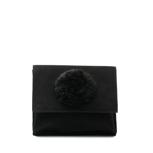 UNISA Shoulder Bag con pompón ZBON_KS black