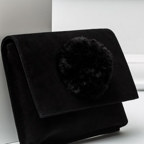UNISA Shoulder Bag con pompón ZBON_KS black
