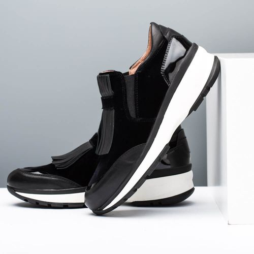 Chaussures de sport Eduar Velvet black hiver femme-7