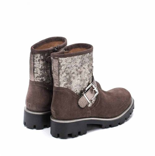 Bottines  Picena Baby suede greige fille hiver-4