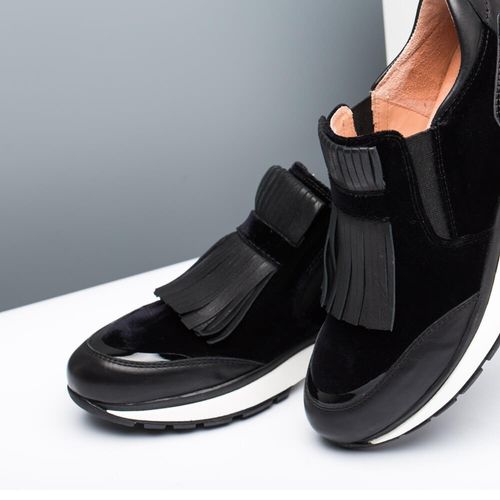 Chaussures de sport Eduar Velvet black hiver femme-6