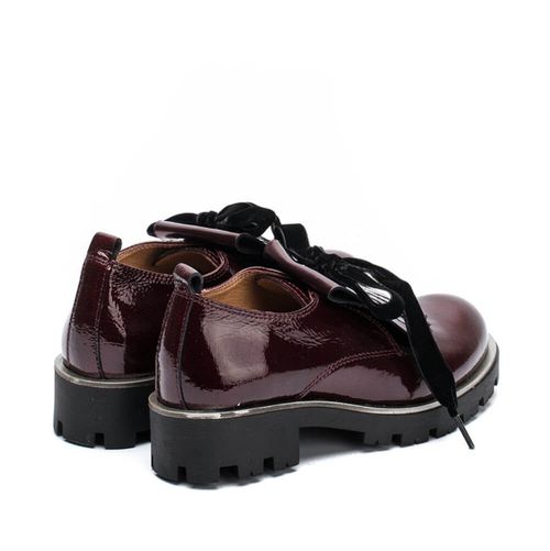 Chaussures à lacets Pamis Patent Wrink grape fille hiver-4