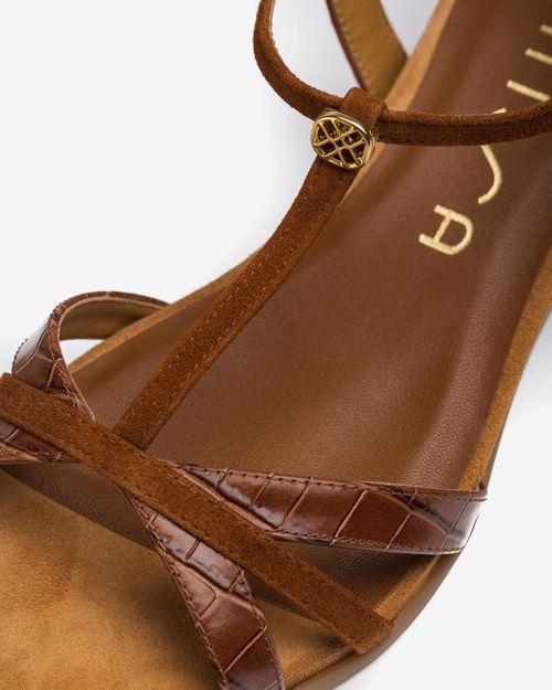 UNISA Sandale T-strap avec lanières en daim  BINAR_21_LAU_KS 3