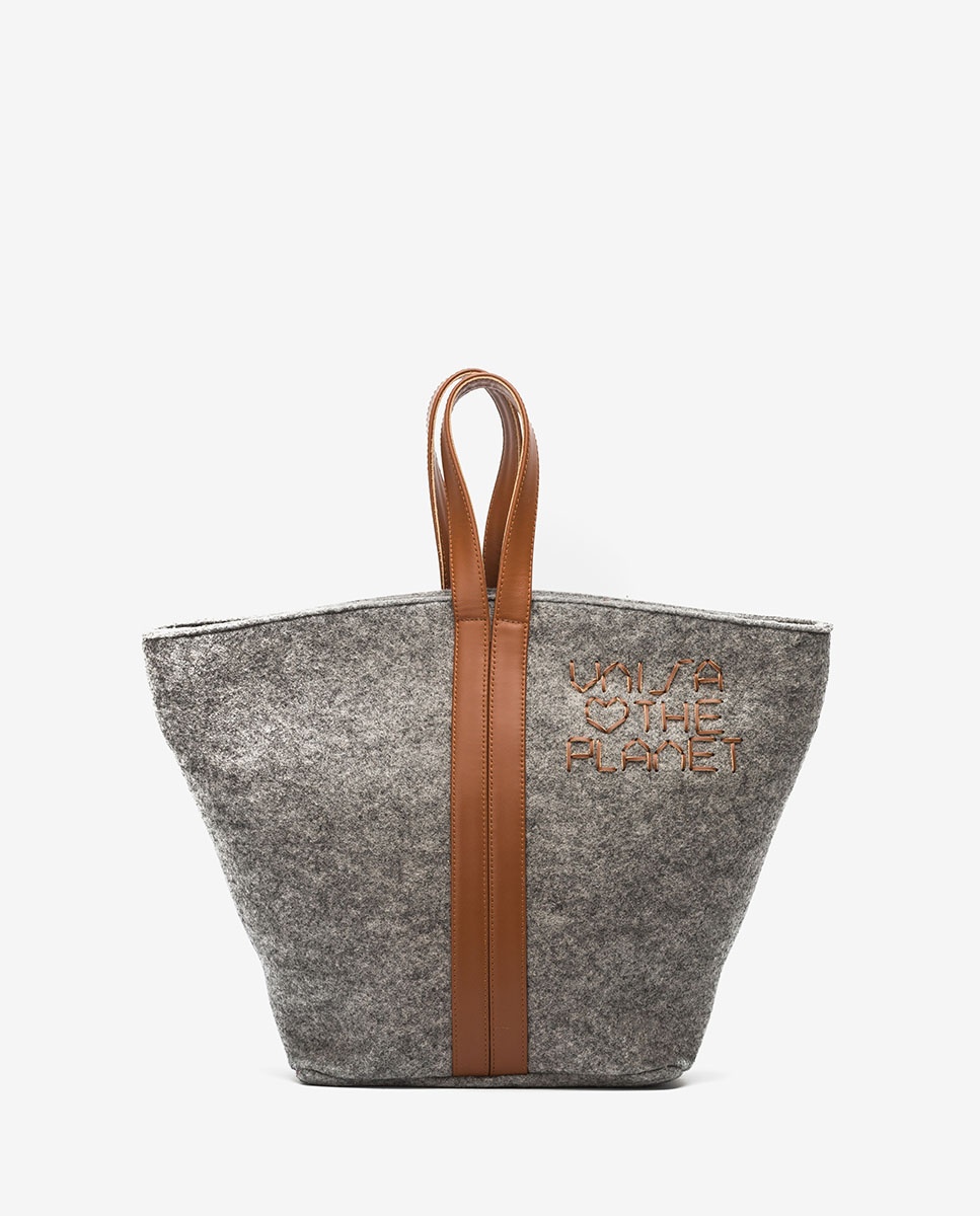 UNISA Ecowool shopper bag ZPATY_EW_CAN grigi/sadd 3