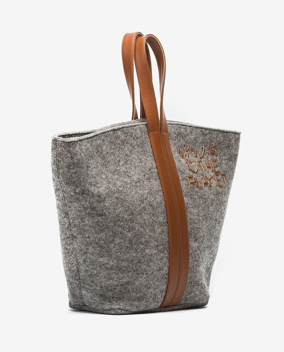 UNISA Ecowool shopper bag ZPATY_EW_CAN grigi/sadd 3
