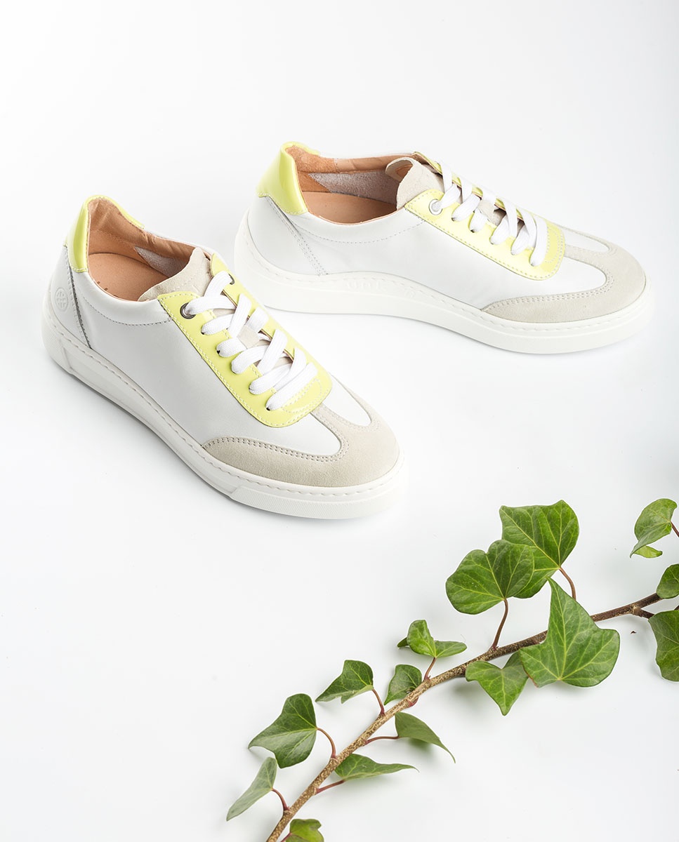 UNISA Chaussure de sport blanche décoration couleur FELIS_NF_PA white/lime 3