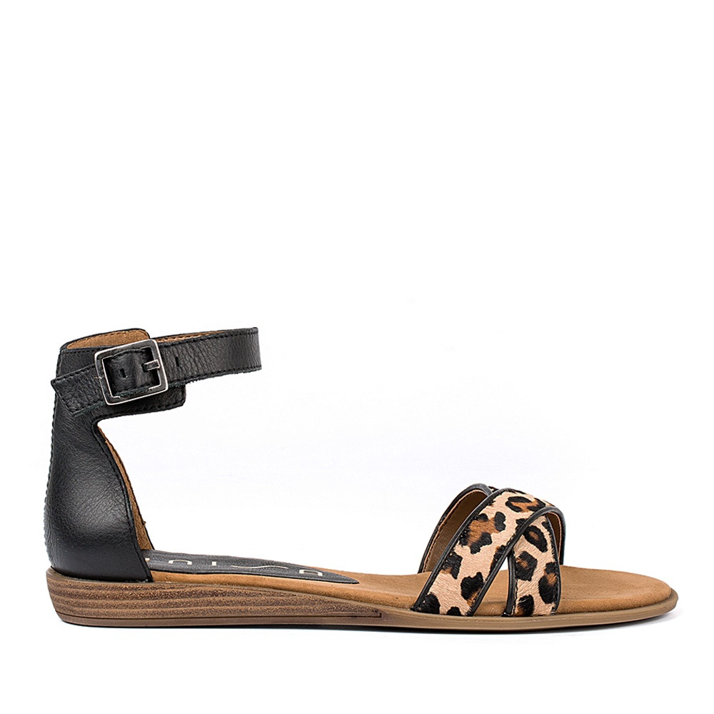 UNISA AFRO_16_PO_RI - Animal print flat sandals with heel | Afro, Unisa ...