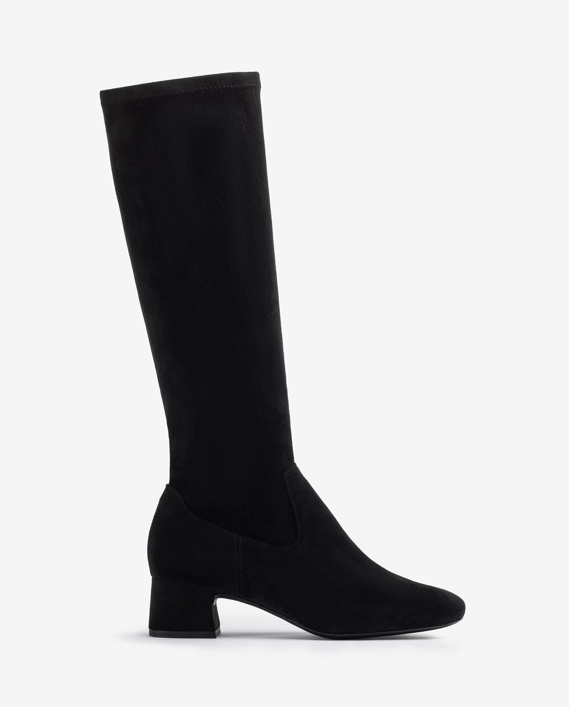 Mujer Zapatos de Botas de Botas de caña alta Bota de punta cuadrada de Unisa de color Negro 