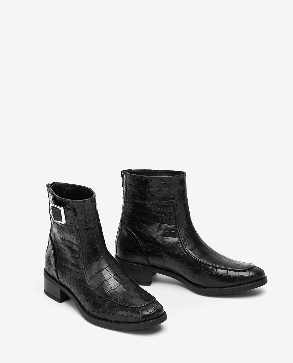 croc ankle boots