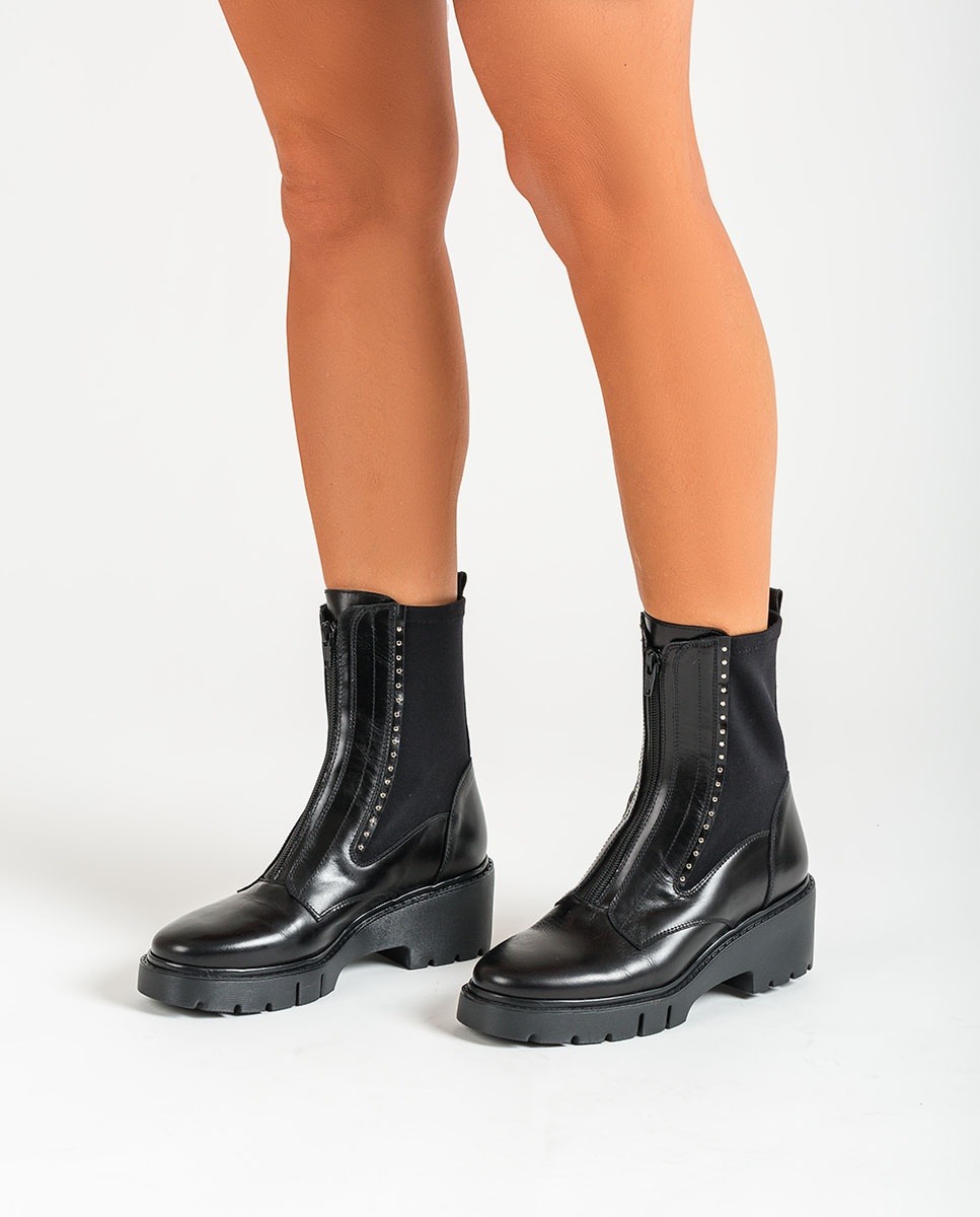 womens black stretch boots