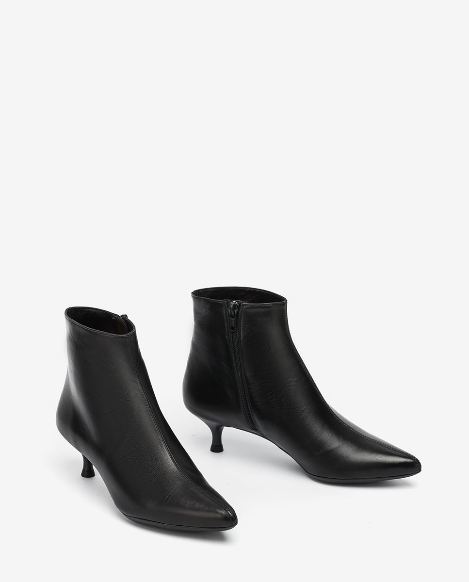 heeled ankle boots pointed