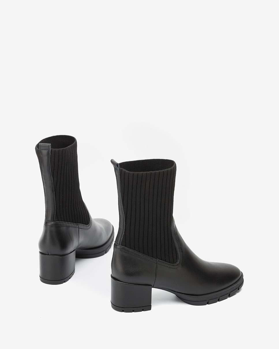 sock black ankle boots