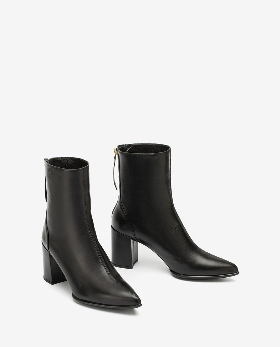 Pointy toe leather ankle boots KRUZ_NA 