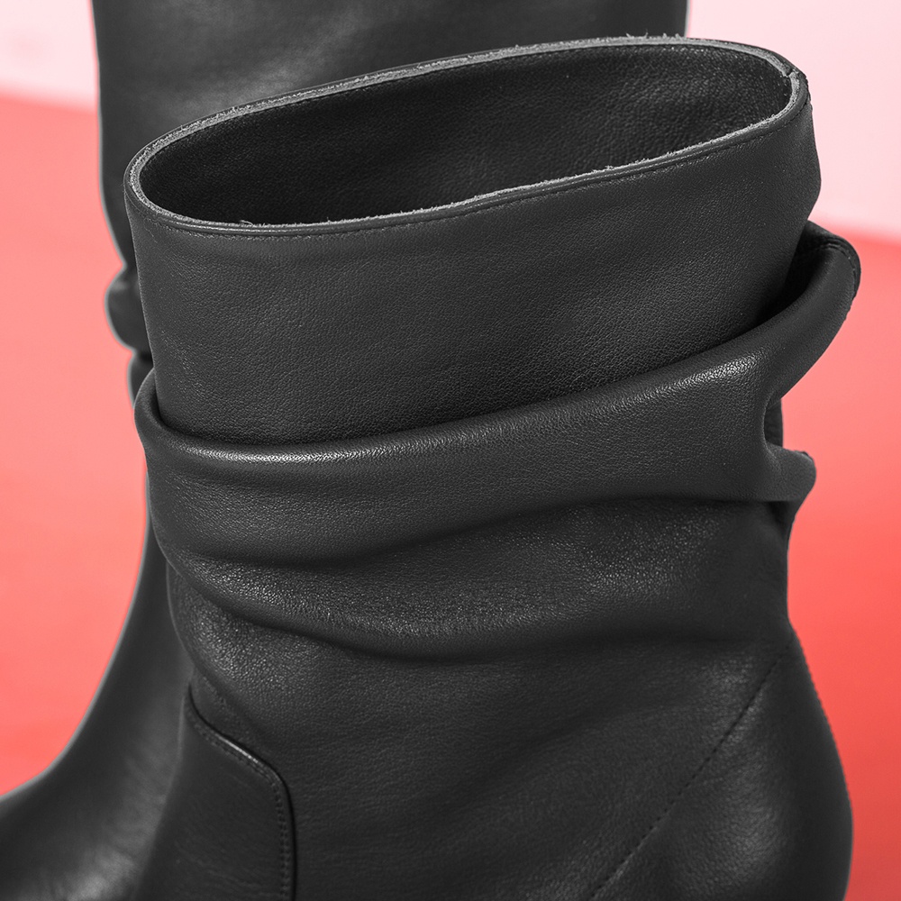 slouch boots leather