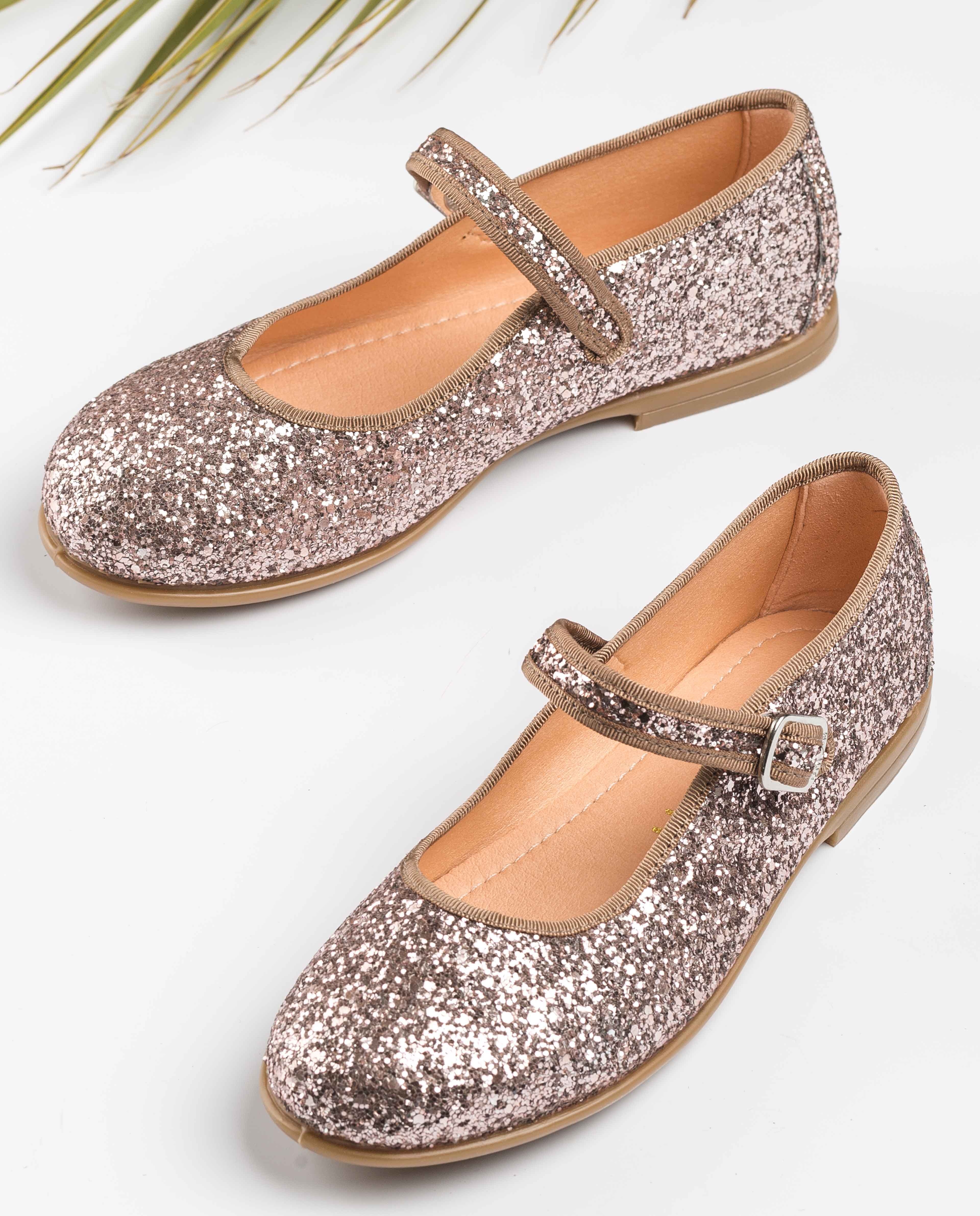Little girl glitter Mary Jane shoes 
