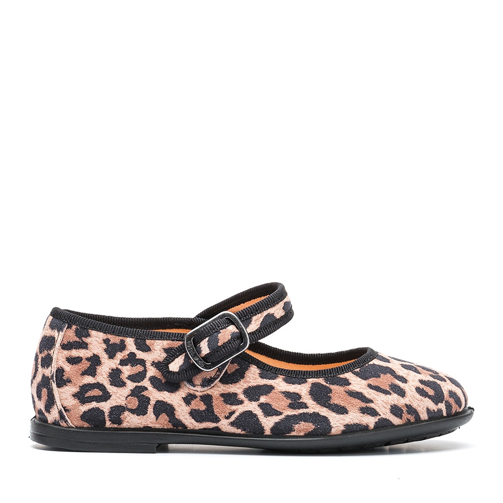 Pink leopard Mary Jane shoes for little 